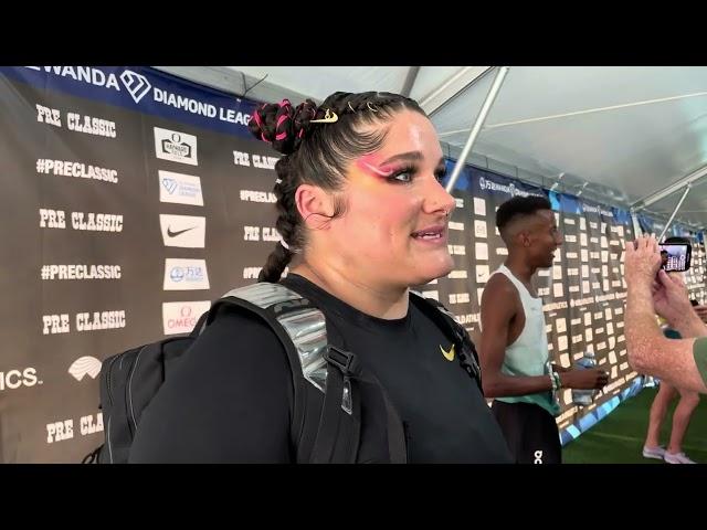 Chase Ealey After 20.76m American Record In Women’s Shot Put At Prefontaine Classic