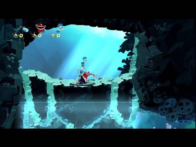 Rayman Origins -- Playthrough Part 10/12 -- Angsty Abyss with 3-players