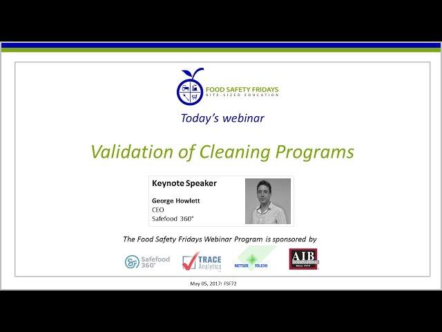 Validation of Cleaning Programs
