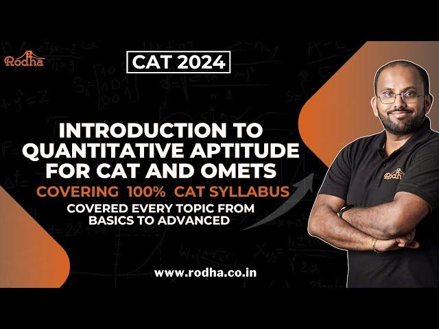 CAT  Exam Preparation 2024 | Introduction to Quantitative Aptitude Preparation