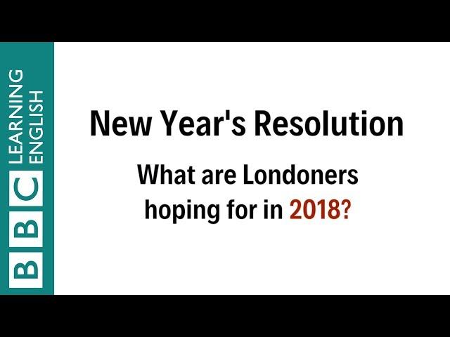 How to talk about New Year's Resolutions