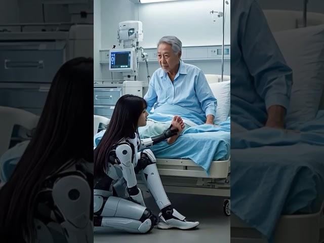  AI Robot Caring for Elderly Man in Hospital – The Future of Healthcare!