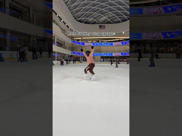 Rate our hockey stop sprays #skate #skating #hockey #figureskating