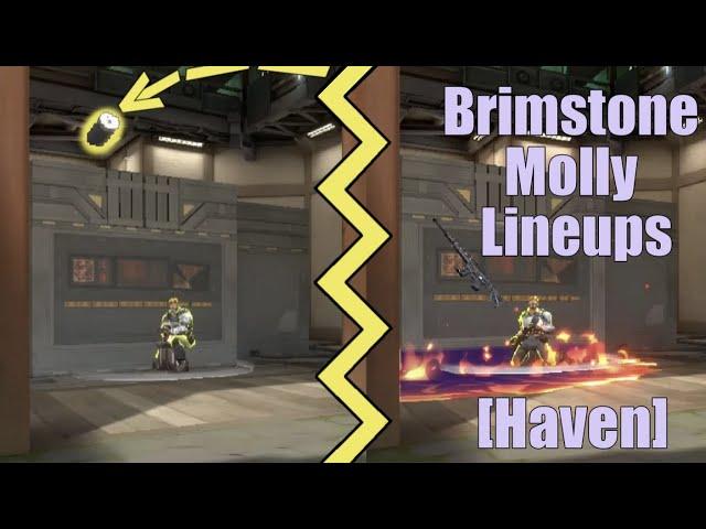 BRIMSTONE MOLLY LINEUPS [HAVEN] // VALORANT Lineups