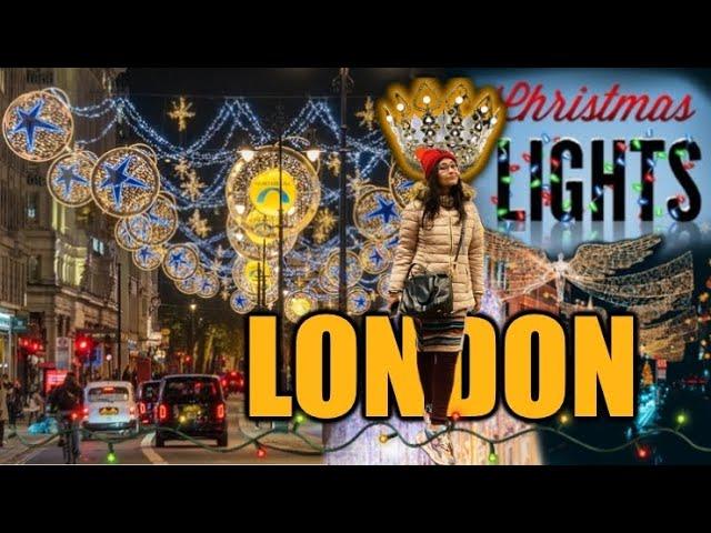 London Christmas Lights 2024, London Walking Tour | History of Christmas Lights in London