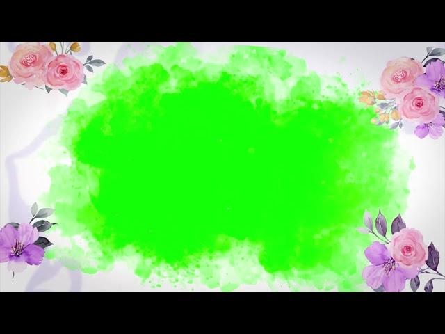 Free Floral Wedding Invitation Green Screen Template