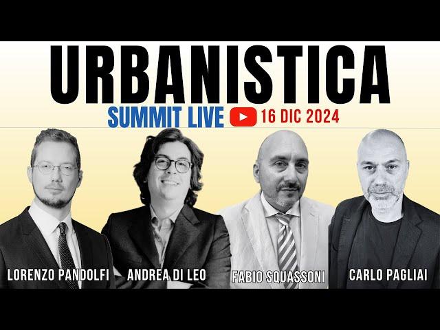 URBANISTICA SUMMIT Live 16 DIC ore 14.30