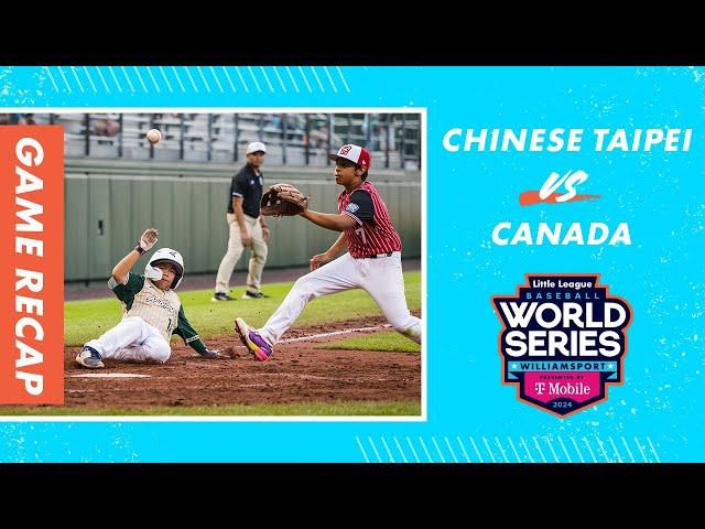 Game Highlights: Chinese Taipei vs Canada | Little League Baseball World Series