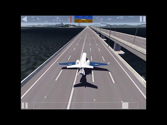 Learjet 45 Landing On Bridge