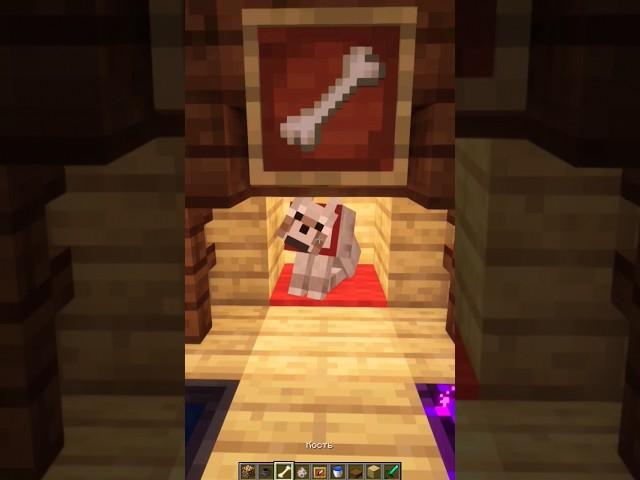 МИЛЫЙ ДОМ ДЛЯ СОБАКИ В MINECRAFT  #shorts #minecraft
