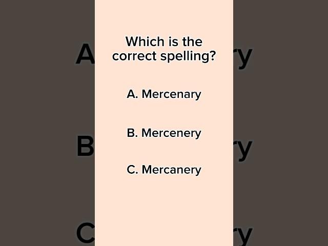 Which is the correct spelling? #english #learning #spelling