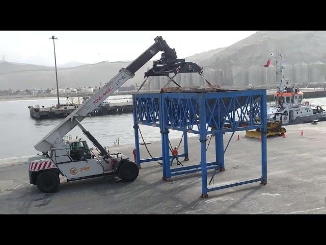 Bulk Hopper Shifted using shore Crane