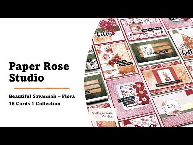 Paper Rose Studio | Beautiful Savannah Flora | 16 Cards 1 Collection