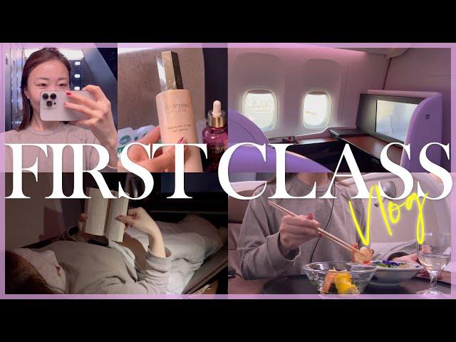 [Vlog] How I spend my first class time️ flight routine [Flight routine