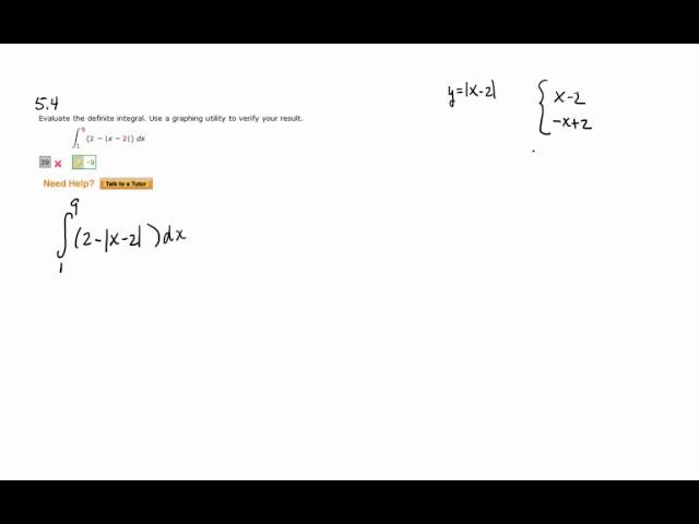 Setting Up Definite Integral of Absolute Value Function