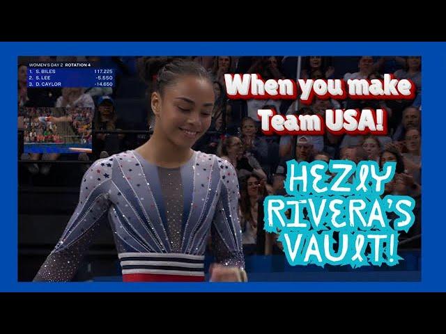  2024 Olympic Trials - Hezly Rivera's Final Vault - She's going to Paris! #gymnastics #olympics