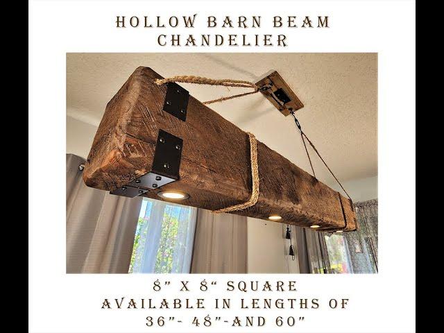 Hanging Chandelier Pendant Lamp Light Handcrafted Rustic Wood  Farmhouse Style Shabby Chic Log Cabin