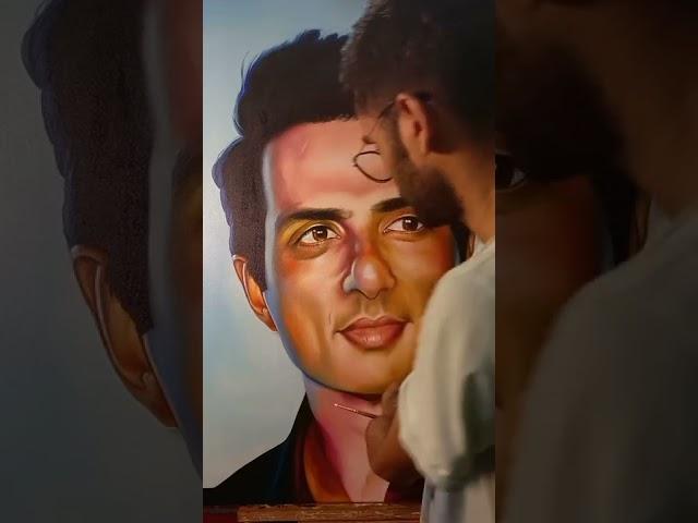 sonu sood painting    #realistic #sonusood #sonusoodpainting