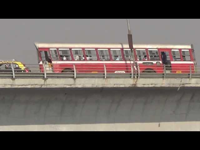 Vashi Creek Bridge.(HD Video).