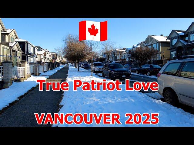 EAST Vancouver Canada : Snow Walk in RENFREW HEIGHTS on Feb 13 2025