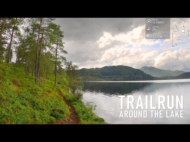 Virtual Run | Magnificent Trailrun Around The Lake | Treadmill Workout | Virtual Running Videoes