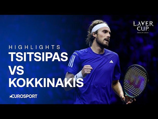 Tsitsipas dominates Kokkinakis to bring Team Europe level with Team World | Laver Cup 2024