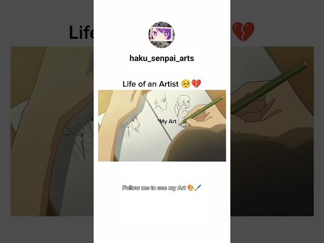 Life of an Artist  #shorts #anime #drawing #art