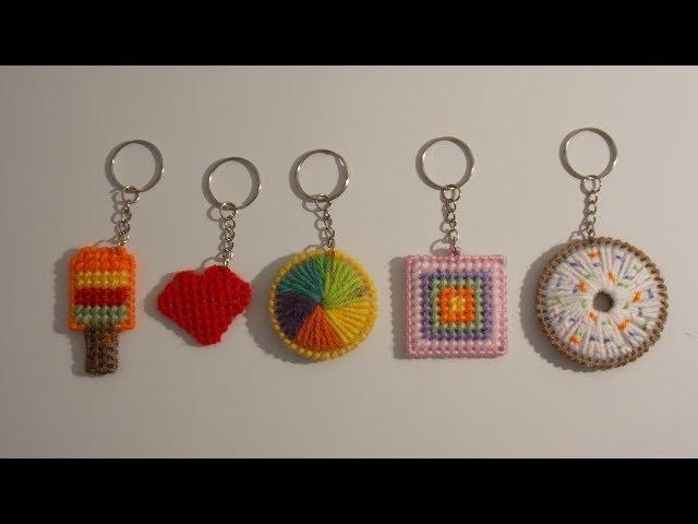 How to make a plastic canvas 5 different idea for keyring