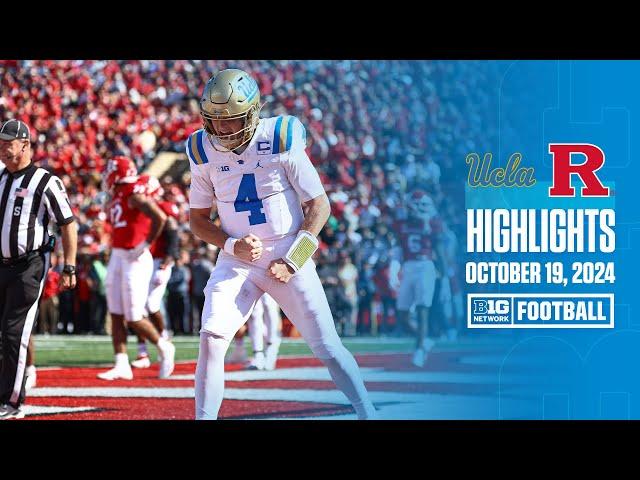 UCLA at Rutgers | Highlights | Big Ten Football | 10/19/2024