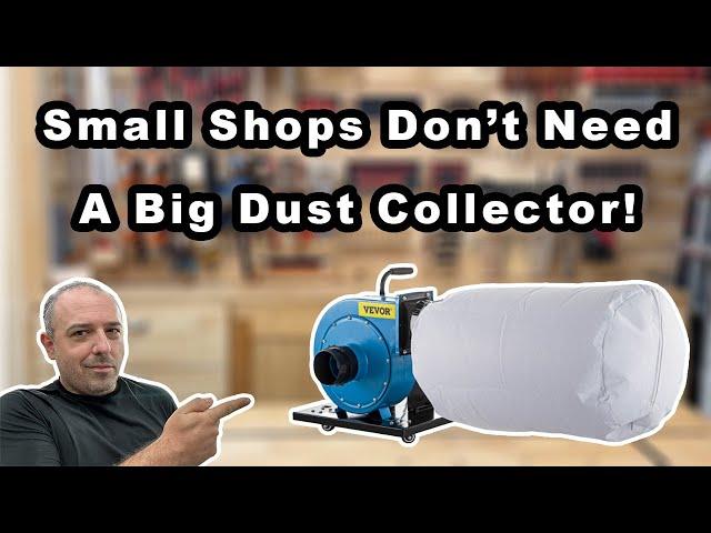 Small Wood Shop Dust Collector Setup - You Don't Need A Big System! Vevor 1hp Dust Collector