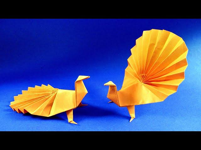 How to make origami a peacock out of paper