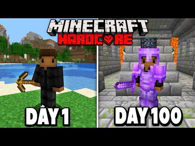 I Survived 100 Days in HARDCORE Minecraft.. Here's What Happened