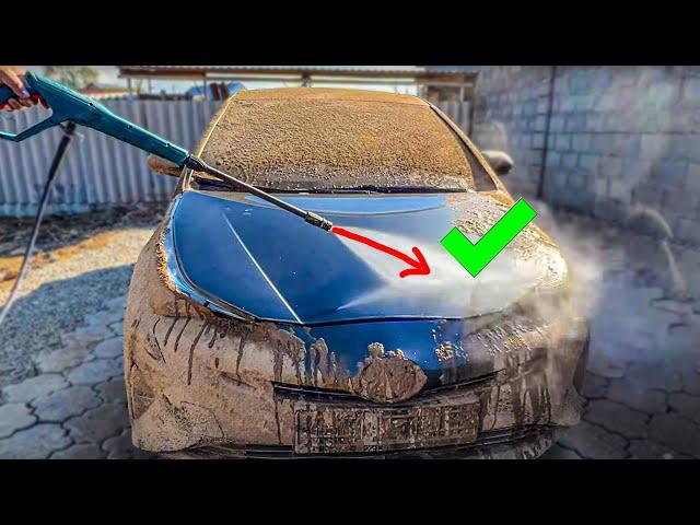 Washed the dirtiest car in the world | Car washing Toyota Prius, Kamaz