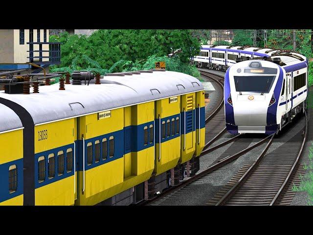 TWO TRAINS CROSSING IN SAME TRAIN RAIL TRACK | BUMPY RAILROAD | RAILWORKS SIMULATOR | NTG GAMING