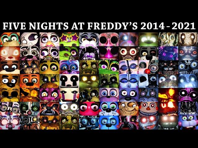 All FNAF Jumpscares in 10 Minutes (2014-2021) | FNAF 1, 2, 3, 4, SL, 6, UCN, VR HW, CoD, AR, SB