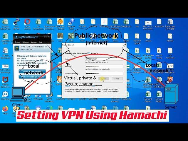 SETTING VPN WITH HAMACHI #vpn #hamachi #configure  #freevpn
