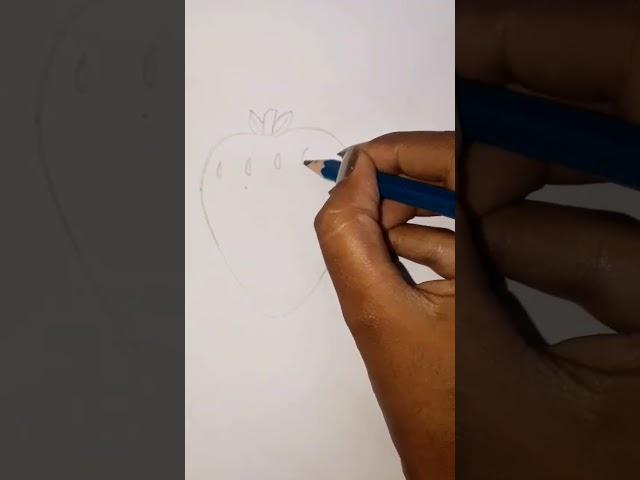 Strawberry drawing | pencil drawing | Artie#shorts  #youtubeshorts