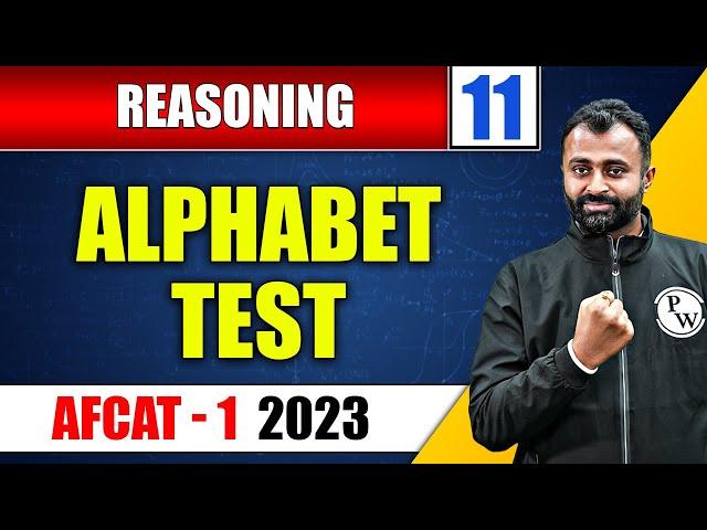 Reasoning 11 : Alphabet Test || AFCAT -1 2023