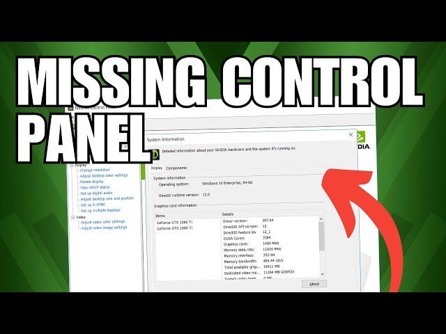 NVIDIA Control Panel Not Showing or Missing (QUICK FIX)