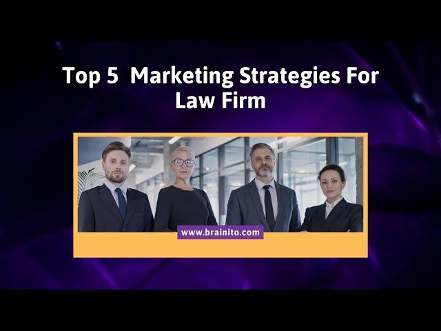 Marketing Strategies For Law Firm