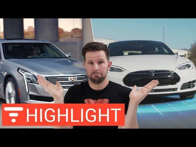 Tesla Autopilot vs Cadlillac Super Cruise - Edmunds Review [highlight]