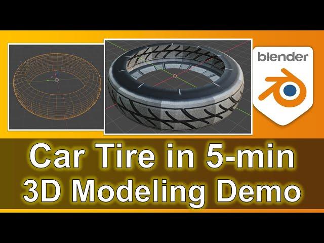 Tire 3D Modeling Time Attack Demo | Blender 3D | Freedom Arts 3D