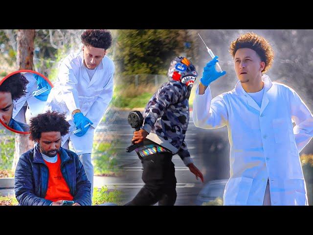 Giving SHOTS In The Hood Prank Gone VERY WRONG!