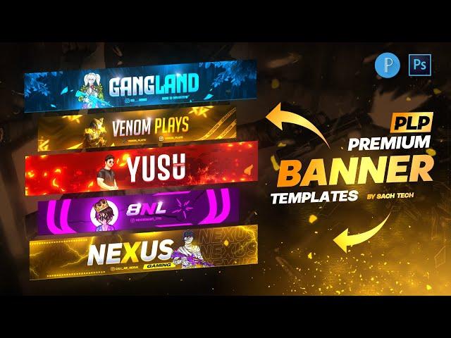 Free Gaming Banner Templates ( Download PLP file) for BGMI/FreeFire  | Banner Templates Plp