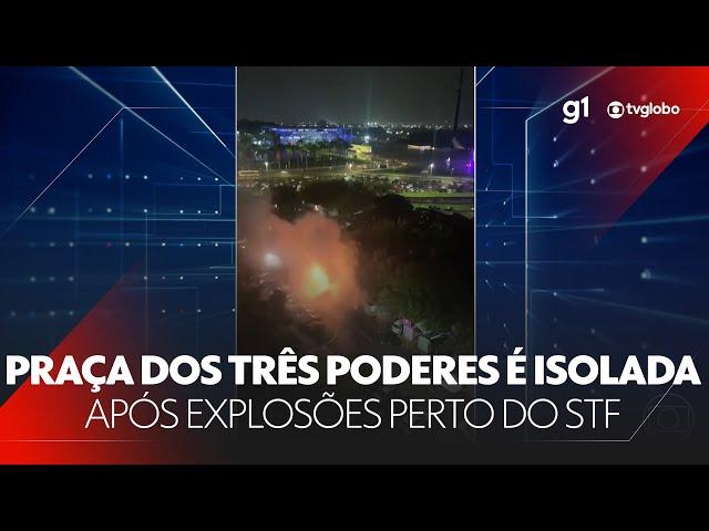 Praça dos Três Poderes, em Brasília, é isolada depois de duas explosões #g1 #JN #noticias