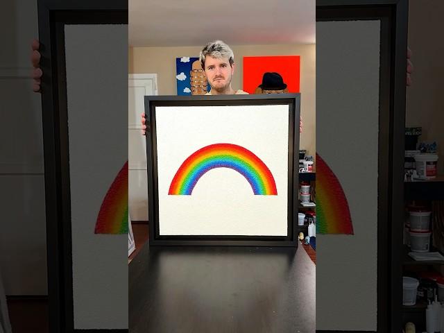 The frame made this painting even better! #frame #rainbow #texture