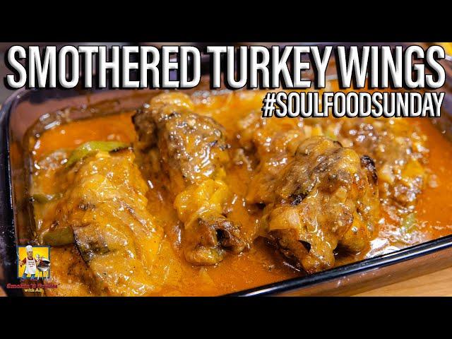 Smothered Turkey Wings #SoulFoodSunday