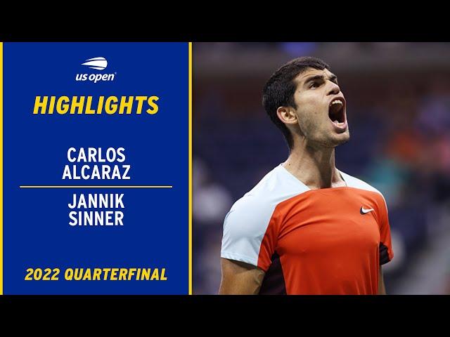 Carlos Alcaraz vs. Jannik Sinner Highlights | 2022 US Open Quarterfinal