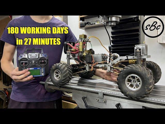 180 DAYS OF WORK IN 27 MINUTES __ MACHINE WITH A DIY 4 stroke ENGINE