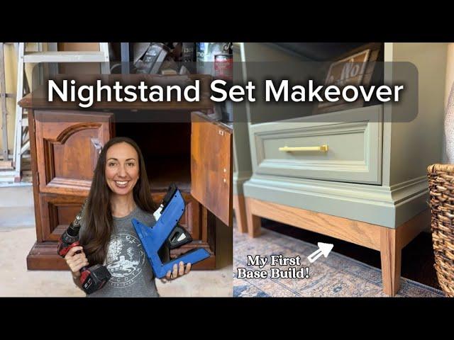 Vintage Nightstand Makeover Including Building a New Solid Wood Base